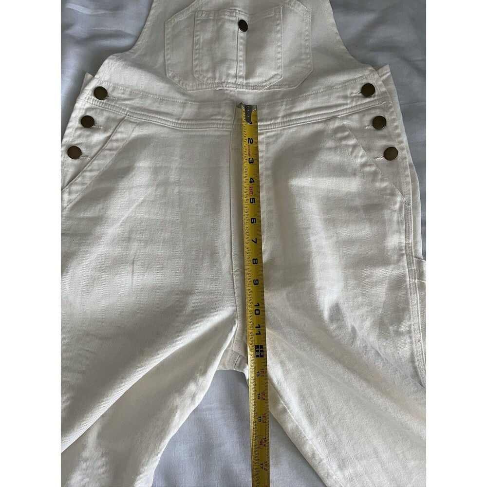 NEW Quince Overalls Organic Stretch Cotton Twill Relaxed Fit Ivory White Size XS - Picture 9 of 10